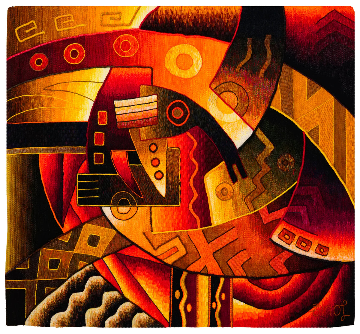 Abstract in red