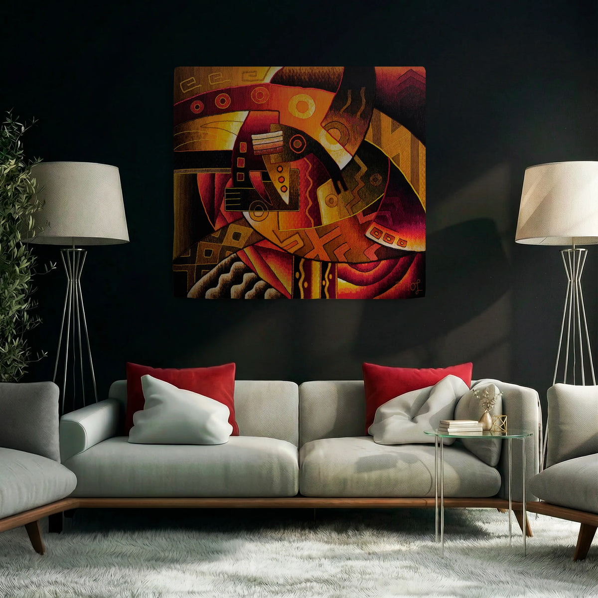 Abstract in red